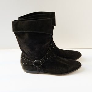 80s - SUSAN BENNIS - WARREN EDWARDS - Boots - Men's - 10 - BLK Suede